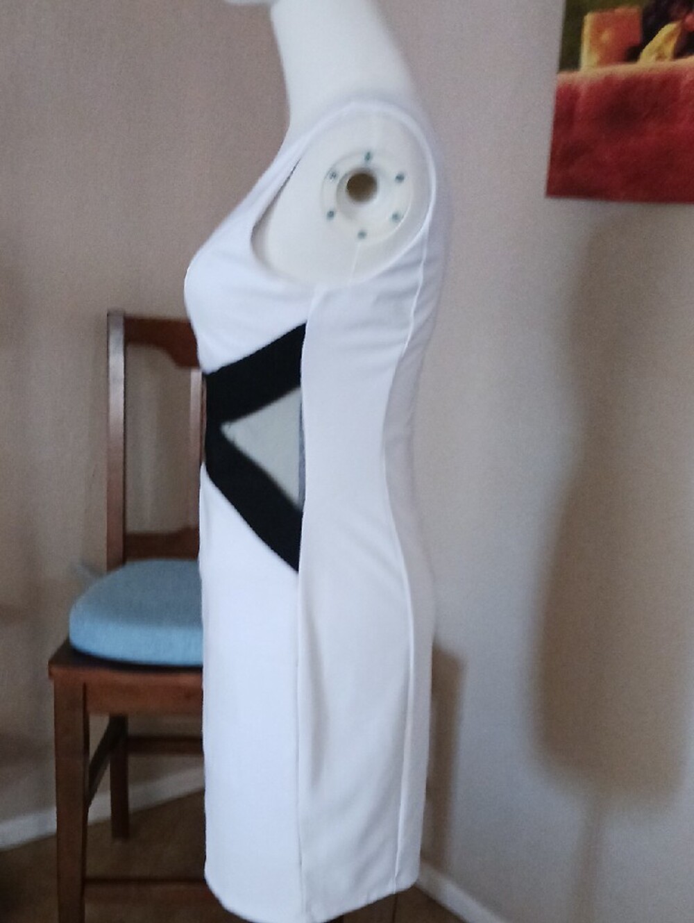Ruby Rox White Mini Dress with Waist Cut Out - Picture 7 of 11